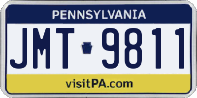 PA license plate JMT9811