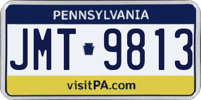 PA license plate JMT9813