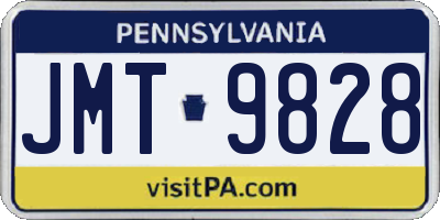 PA license plate JMT9828