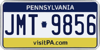 PA license plate JMT9856