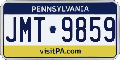 PA license plate JMT9859