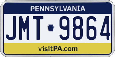 PA license plate JMT9864
