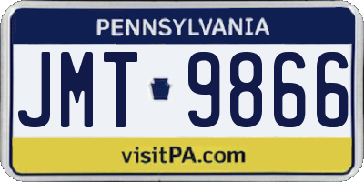 PA license plate JMT9866