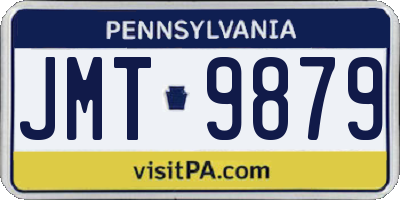 PA license plate JMT9879