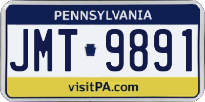 PA license plate JMT9891