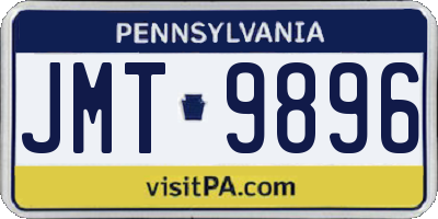 PA license plate JMT9896