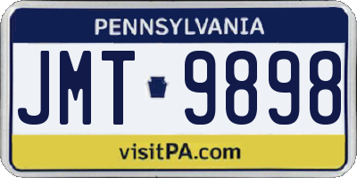 PA license plate JMT9898