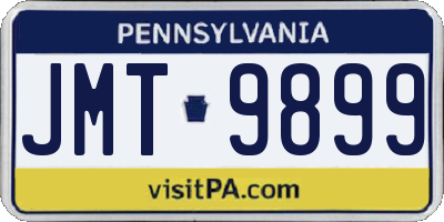 PA license plate JMT9899