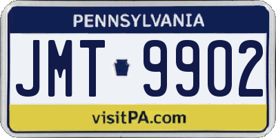 PA license plate JMT9902
