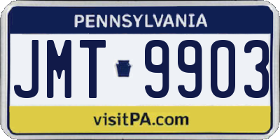 PA license plate JMT9903