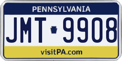 PA license plate JMT9908