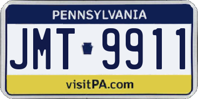 PA license plate JMT9911
