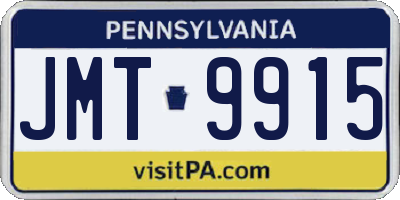 PA license plate JMT9915