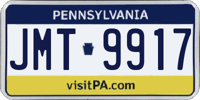 PA license plate JMT9917