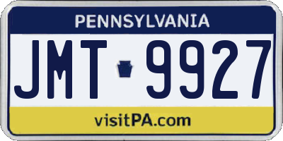 PA license plate JMT9927