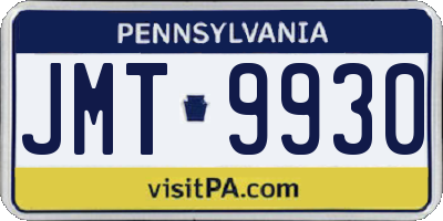 PA license plate JMT9930