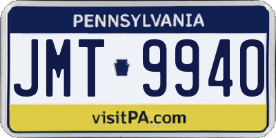 PA license plate JMT9940