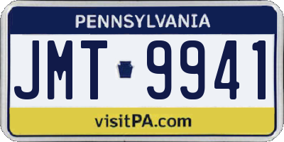 PA license plate JMT9941