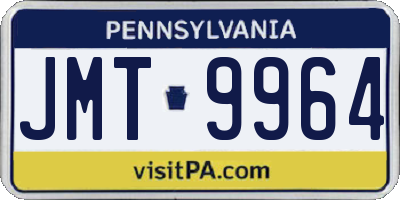 PA license plate JMT9964