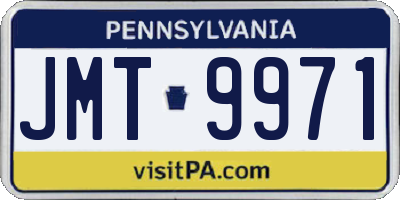 PA license plate JMT9971