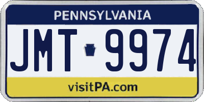 PA license plate JMT9974