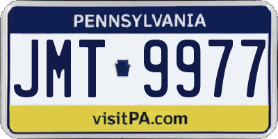 PA license plate JMT9977