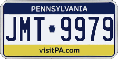 PA license plate JMT9979