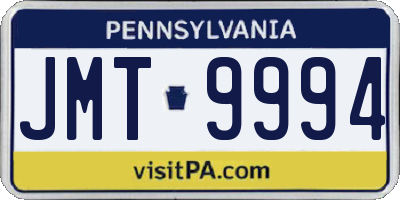 PA license plate JMT9994