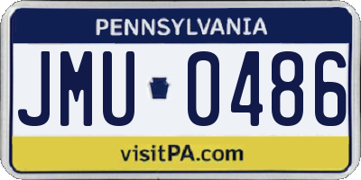PA license plate JMU0486