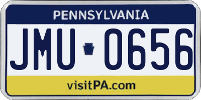 PA license plate JMU0656