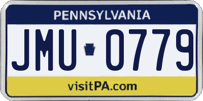 PA license plate JMU0779