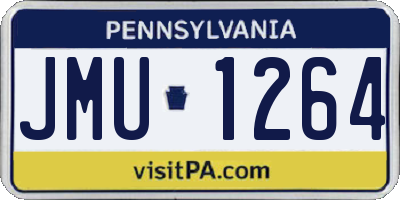 PA license plate JMU1264