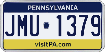 PA license plate JMU1379