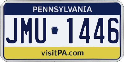 PA license plate JMU1446