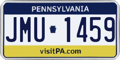 PA license plate JMU1459