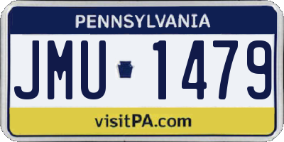 PA license plate JMU1479