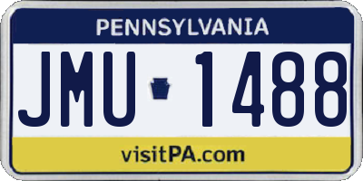 PA license plate JMU1488
