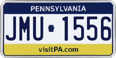 PA license plate JMU1556