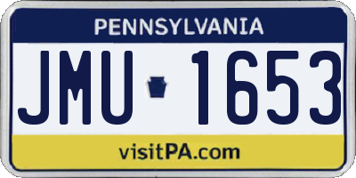 PA license plate JMU1653