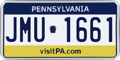 PA license plate JMU1661