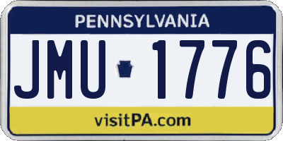 PA license plate JMU1776