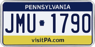 PA license plate JMU1790