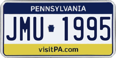 PA license plate JMU1995