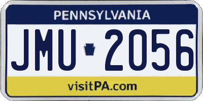 PA license plate JMU2056