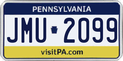 PA license plate JMU2099