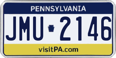 PA license plate JMU2146
