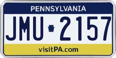 PA license plate JMU2157