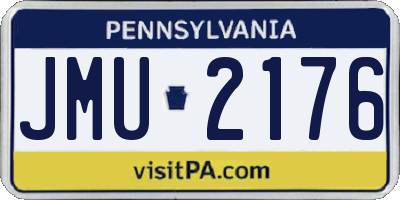 PA license plate JMU2176