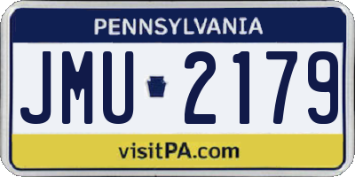 PA license plate JMU2179