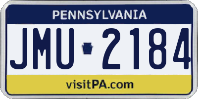 PA license plate JMU2184